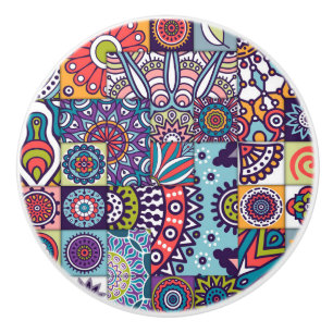 Mandala patroon keramische knop