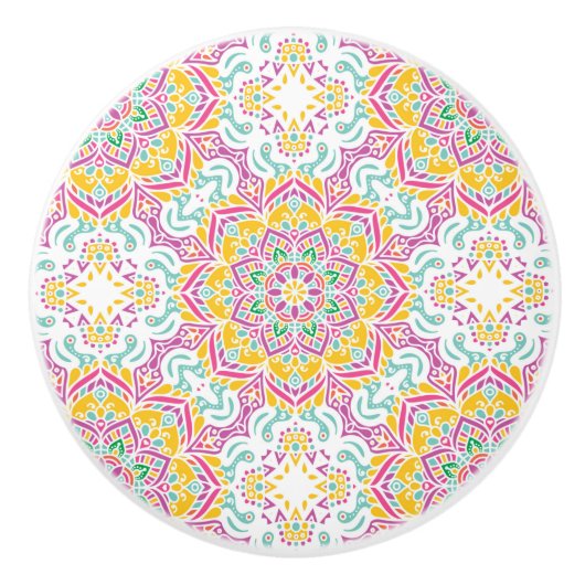 Mandala patroon keramische knop (Voorkant)