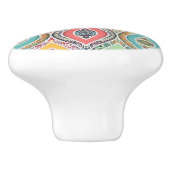 Mandala patroon keramische knop (Zijkant)