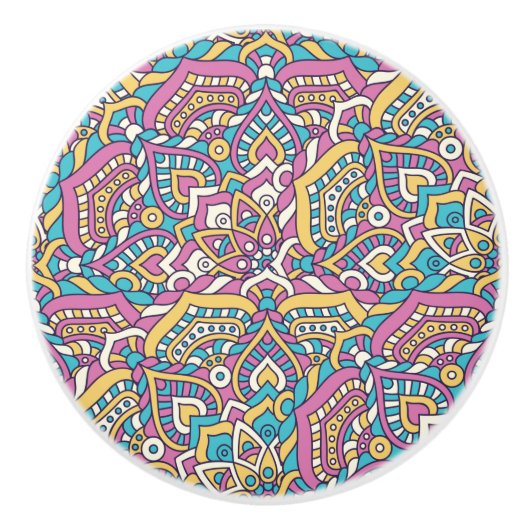 Mandala patroon keramische knop (Voorkant)