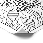 Mandala Patroon kleurplaat mindfulness quote Poster (Hoek)