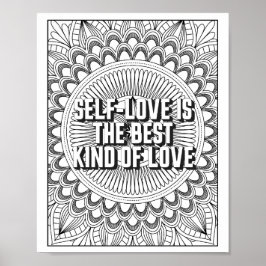 Mandala Patroon kleurplaat mindfulness quote Poster