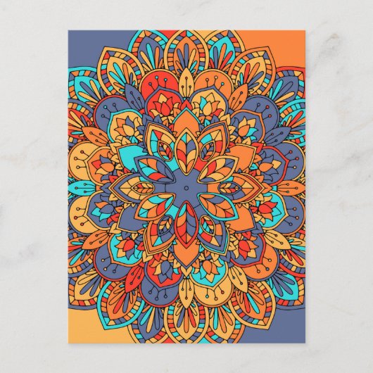 Mandala patroon kleurrijk Marokkaans Briefkaart (Voorkant)