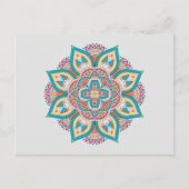 Mandala patroon kleurrijk Marokkaans Briefkaart (Voorkant)