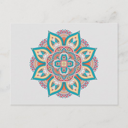 Mandala patroon kleurrijk Marokkaans Briefkaart (Voorkant)