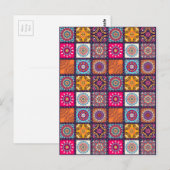 Mandala patroon kleurrijk Marokkaans Briefkaart (Voorkant / Achterkant)