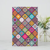 Mandala patroon kleurrijk Marokkaans Briefpapier (Staand voorkant)