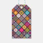Mandala patroon kleurrijk Marokkaans Cadeaulabel (Voorkant)