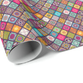 Mandala patroon kleurrijk Marokkaans Cadeaupapier (Rol Hoek)