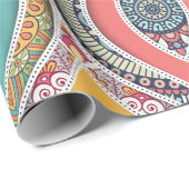 Mandala patroon kleurrijk Marokkaans Cadeaupapier (Rol Hoek)