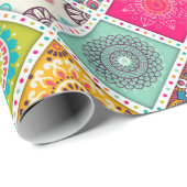 Mandala patroon kleurrijk Marokkaans Cadeaupapier (Rol Hoek)
