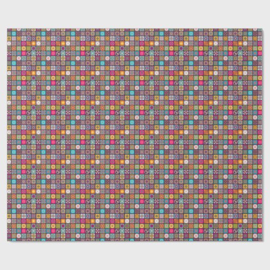 Mandala patroon kleurrijk Marokkaans Cadeaupapier (Vlak)