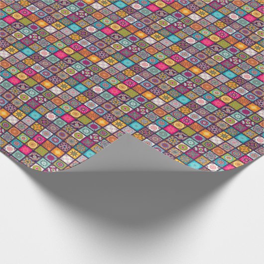 Mandala patroon kleurrijk Marokkaans Cadeaupapier (Hoek)