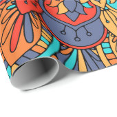 Mandala patroon kleurrijk Marokkaans Cadeaupapier (Rol Hoek)