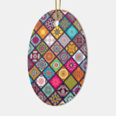 Mandala patroon kleurrijk Marokkaans Keramisch Ornament (Links)