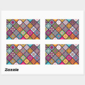 Mandala patroon kleurrijk Marokkaans Rechthoekige Sticker (Vel)