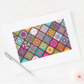 Mandala patroon kleurrijk Marokkaans Rechthoekige Sticker (Envelop)