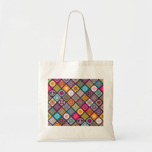Mandala patroon kleurrijk Marokkaans Tote Bag (Voorkant)