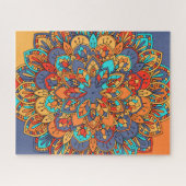 Mandala patroon kleurrijke etnische Marokkaanse Legpuzzel (Horizontaal)