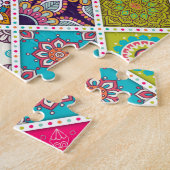 Mandala patroon kleurrijke etnische Marokkaanse Legpuzzel (Zijkant)