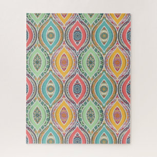Mandala patroon kleurrijke etnische Marokkaanse Legpuzzel