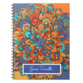 Mandala patroon kleurrijke Marokkaanse naam Notitieboek (Voorkant)