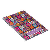 Mandala patroon kleurrijke Marokkaanse naam Notitieboek (Rechterzijde)