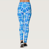 Mandala patroon, kobalt blauw, turquoise en wit leggings (Achterkant)