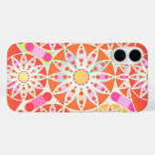 Mandala patroon, koraalrood, roze, goud Case-Mate iPhone case (Achterkant (horizontaal))