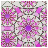 Mandala patroon, lavendel, roze, warm roze, wit stof (Close Up)