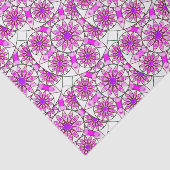 Mandala patroon, lavendel, roze, warm roze, wit tissuepapier (Detail)