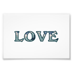 Mandala Patroon LIEFDE Typografie Foto Afdruk