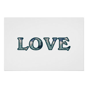 Mandala Patroon LIEFDE Typografie Perfect Poster
