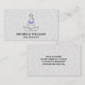 Mandala-patroon | Meditatie | Vrouw in yogahouding Visitekaartje (Voorkant / Achterkant)