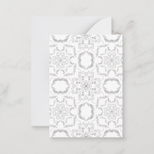 Mandala patroon notitiekaartje (Voorkant)