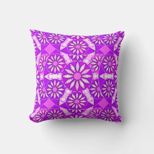 Mandala patroon, paars, orchidee en roze kussen