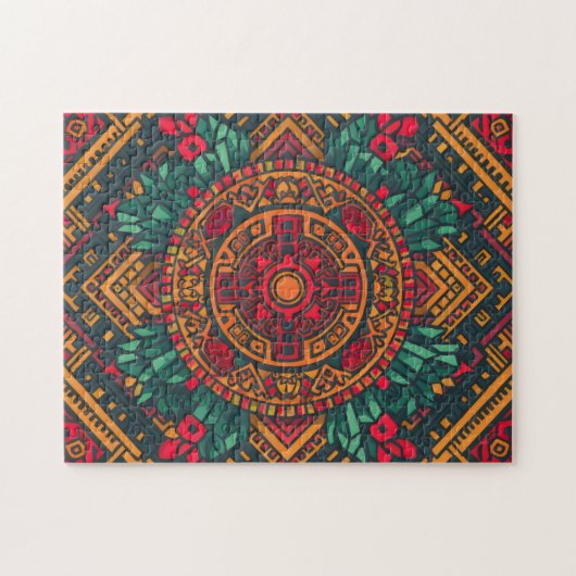 Mandala patroon puzzel legpuzzel (Horizontaal)