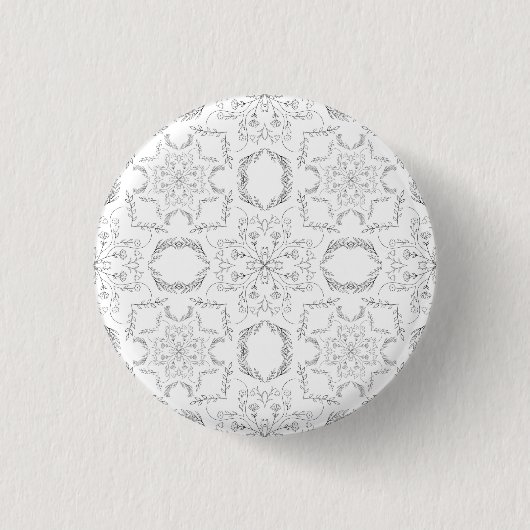 Mandala patroon ronde button 3,2 cm (Voorkant)
