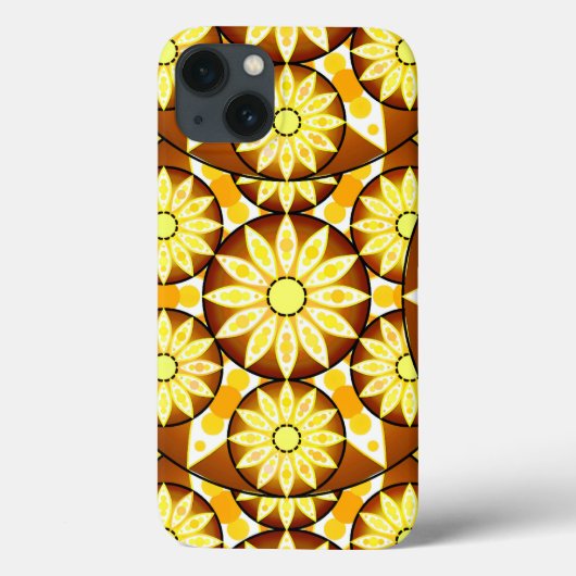 Mandala patroon, schaduwen van bruin en goud Case-Mate iPhone case (Achterkant)