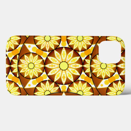 Mandala patroon, schaduwen van bruin en goud Case-Mate iPhone case (Achterkant (horizontaal))
