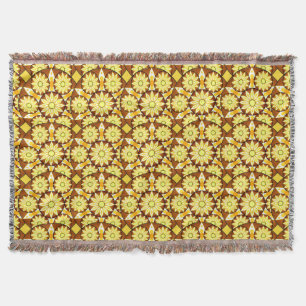 Mandala patroon, schaduwen van bruin en goud deken