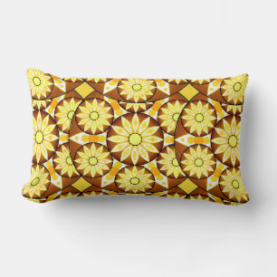 Mandala patroon, schaduwen van bruin en goud kussen