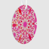 Mandala patroon, schaduwen van roze en koraal ornament (voorkant)