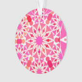 Mandala patroon, schaduwen van roze en koraal ornament (voorkant)