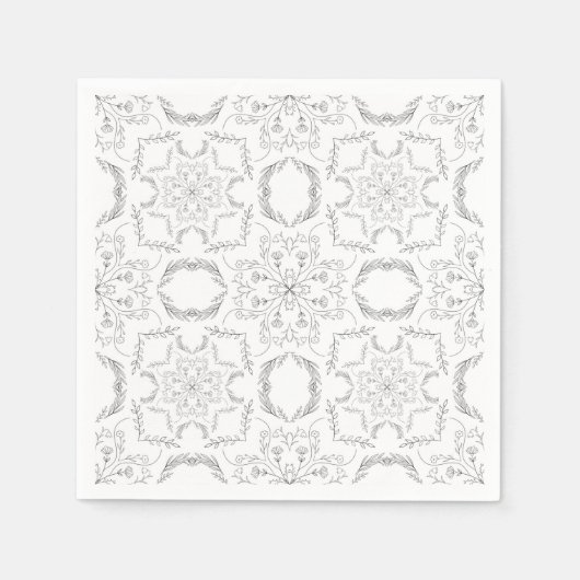 Mandala patroon servet (Voorkant)