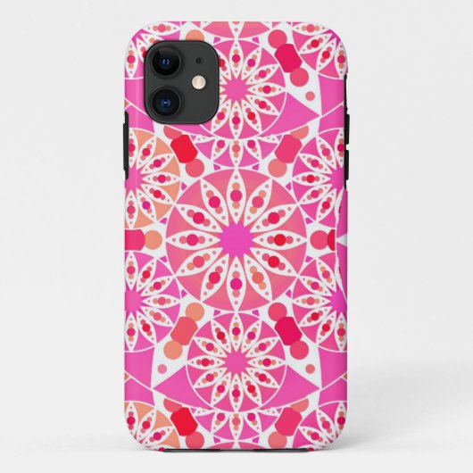 Mandala patroon, tinten roze en koraal Case-Mate iPhone case (Achterkant)