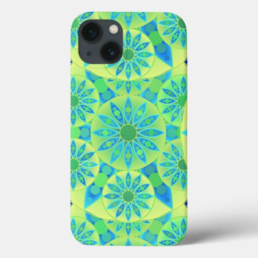 Mandala patroon, turquoise, blauw, kalkgroen Case-Mate iPhone case (Achterkant)
