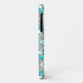 Mandala patroon, turquoise, zilvergrijs en wit Case-Mate iPhone case (Achterkant/links)