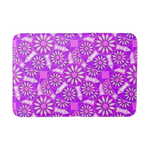 Mandala patroon, violet, orchidee en roze badmat