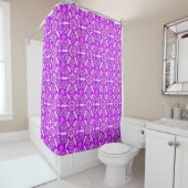 Mandala patroon, violet, orchidee en roze douchegordijn (In situ)